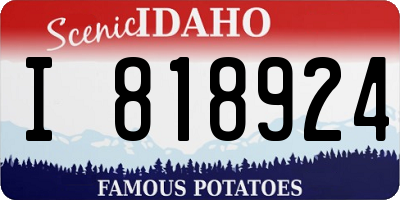 ID license plate I818924