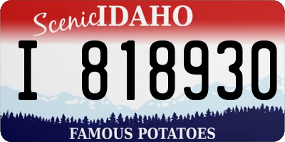 ID license plate I818930