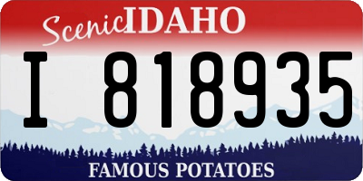 ID license plate I818935
