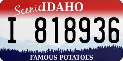 ID license plate I818936