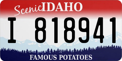 ID license plate I818941