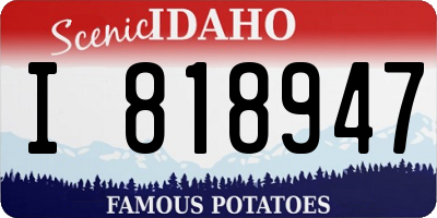 ID license plate I818947