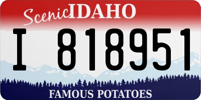 ID license plate I818951