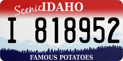 ID license plate I818952