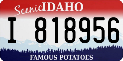ID license plate I818956