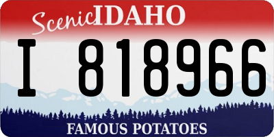 ID license plate I818966