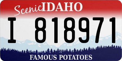 ID license plate I818971