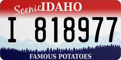 ID license plate I818977