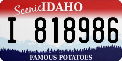 ID license plate I818986