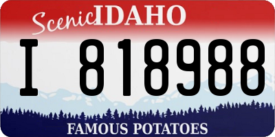 ID license plate I818988