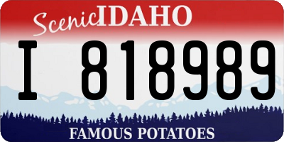 ID license plate I818989