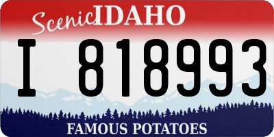 ID license plate I818993