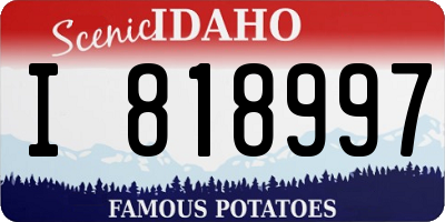 ID license plate I818997