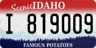 ID license plate I819009