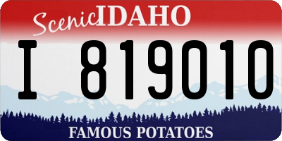 ID license plate I819010