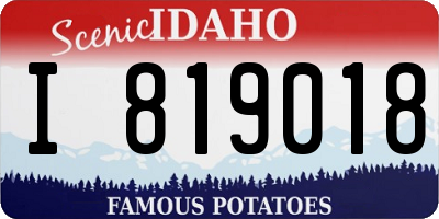 ID license plate I819018