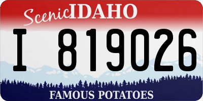 ID license plate I819026