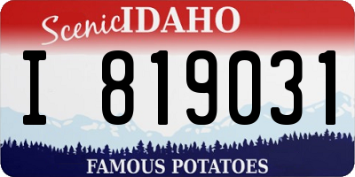 ID license plate I819031
