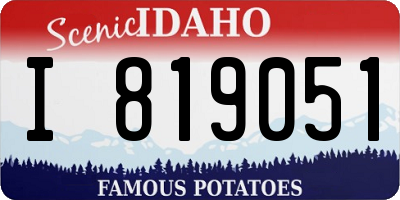 ID license plate I819051