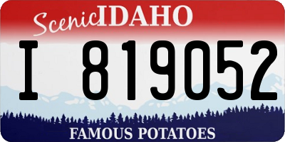 ID license plate I819052