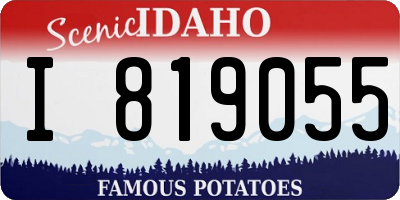 ID license plate I819055