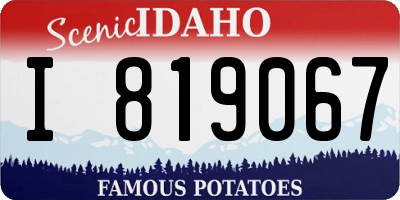 ID license plate I819067