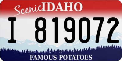 ID license plate I819072