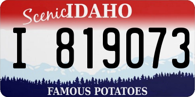 ID license plate I819073