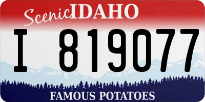 ID license plate I819077