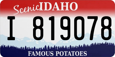 ID license plate I819078