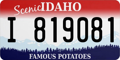 ID license plate I819081