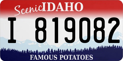 ID license plate I819082