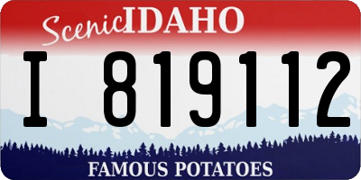 ID license plate I819112