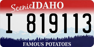 ID license plate I819113