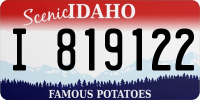 ID license plate I819122