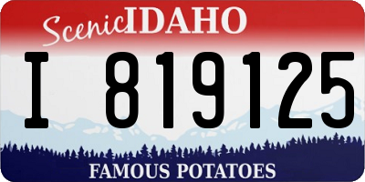 ID license plate I819125