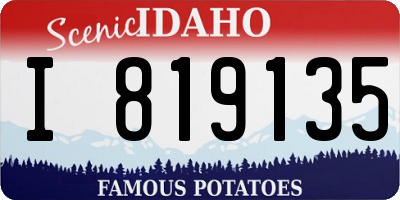 ID license plate I819135