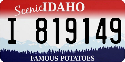 ID license plate I819149