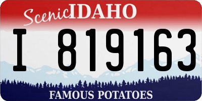 ID license plate I819163