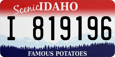 ID license plate I819196