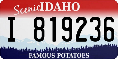 ID license plate I819236