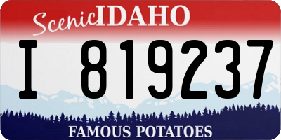 ID license plate I819237