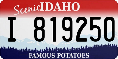 ID license plate I819250