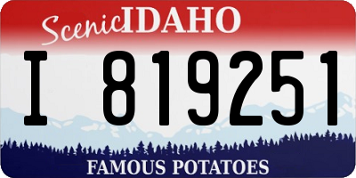 ID license plate I819251