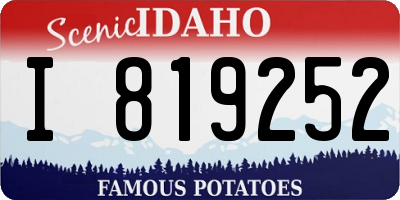 ID license plate I819252