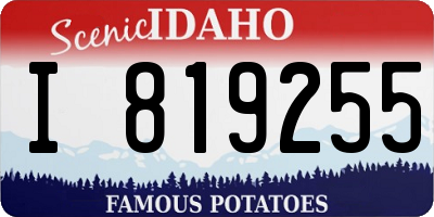 ID license plate I819255