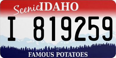 ID license plate I819259