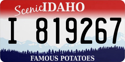 ID license plate I819267