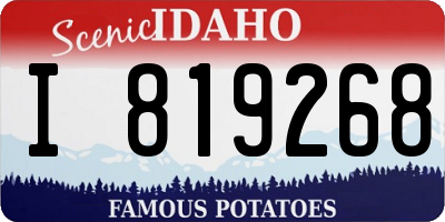 ID license plate I819268