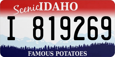 ID license plate I819269